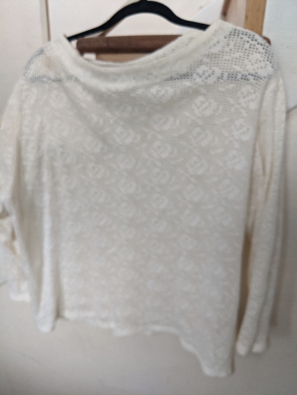 Women's Vintage Retro Fashion Blouse Top Floral Mesh Knit Businesscasual